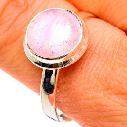 Pink Moonstone Rings handcrafted by Ana Silver Co - RING84856