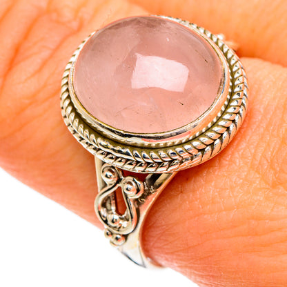 Rose Quartz Rings handcrafted by Ana Silver Co - RING84857
