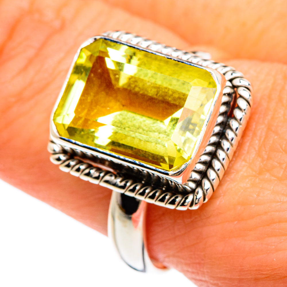 Lemon Quartz Rings handcrafted by Ana Silver Co - RING84874