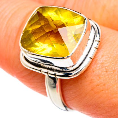 Lemon Quartz Rings handcrafted by Ana Silver Co - RING84875