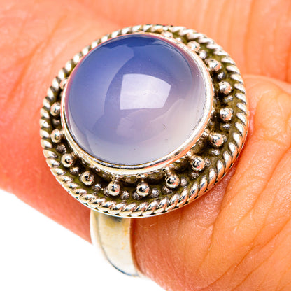 Aqua Chalcedony Rings handcrafted by Ana Silver Co - RING84878