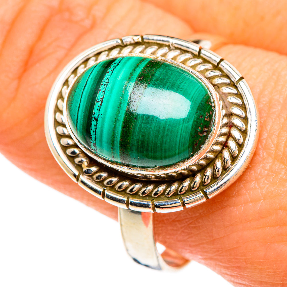 Malachite Rings handcrafted by Ana Silver Co - RING84889