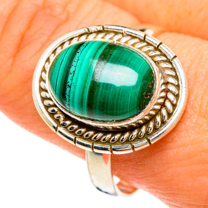 Malachite Rings handcrafted by Ana Silver Co - RING84889