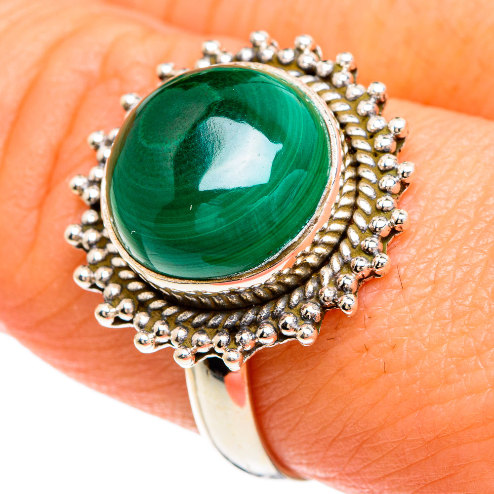 Malachite Rings handcrafted by Ana Silver Co - RING84890