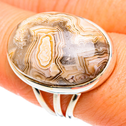 Laguna Lace Agate Rings handcrafted by Ana Silver Co - RING84893