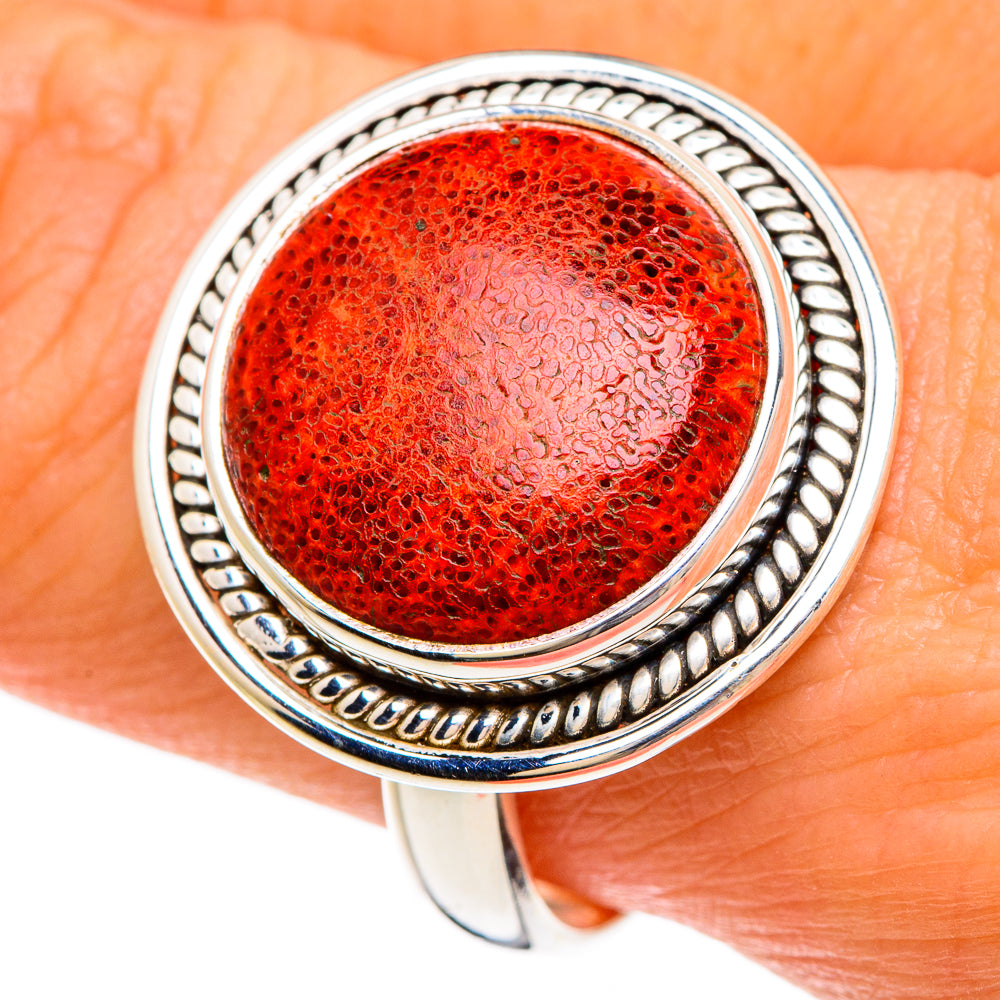 Sponge Coral Rings handcrafted by Ana Silver Co - RING84898