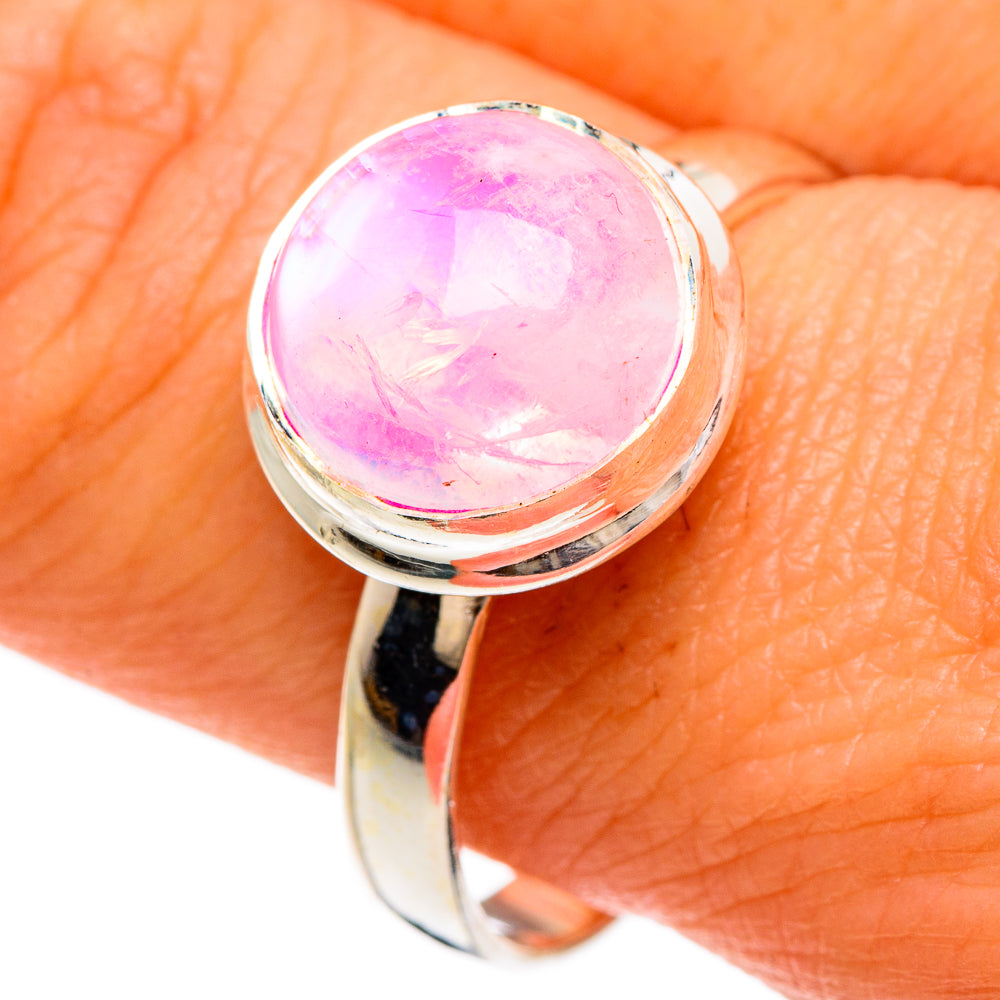 Pink Moonstone Rings handcrafted by Ana Silver Co - RING84905