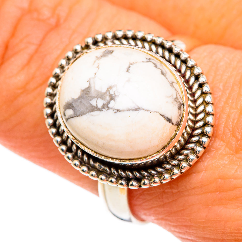 Howlite Rings handcrafted by Ana Silver Co - RING84918