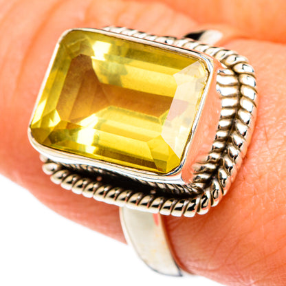 Lemon Quartz Rings handcrafted by Ana Silver Co - RING84923