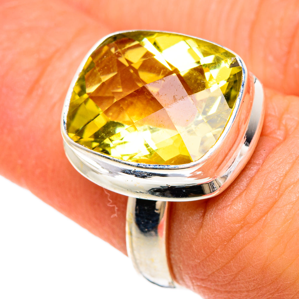 Lemon Quartz Rings handcrafted by Ana Silver Co - RING84924