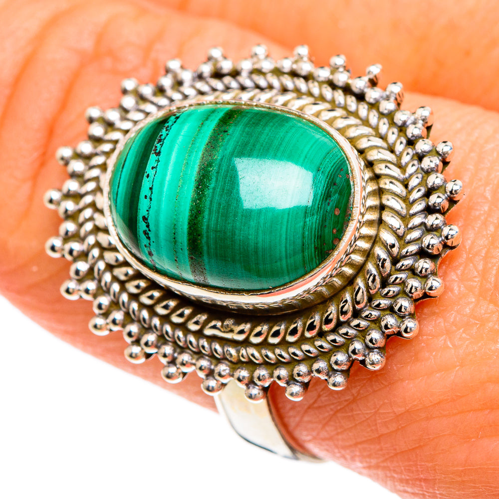 Malachite Rings handcrafted by Ana Silver Co - RING84936
