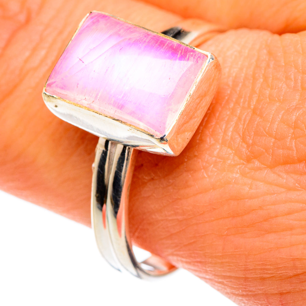 Pink Moonstone Rings handcrafted by Ana Silver Co - RING84950