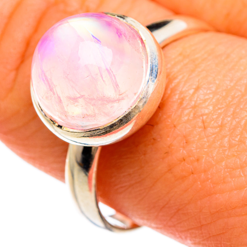 Pink Moonstone Rings handcrafted by Ana Silver Co - RING84952