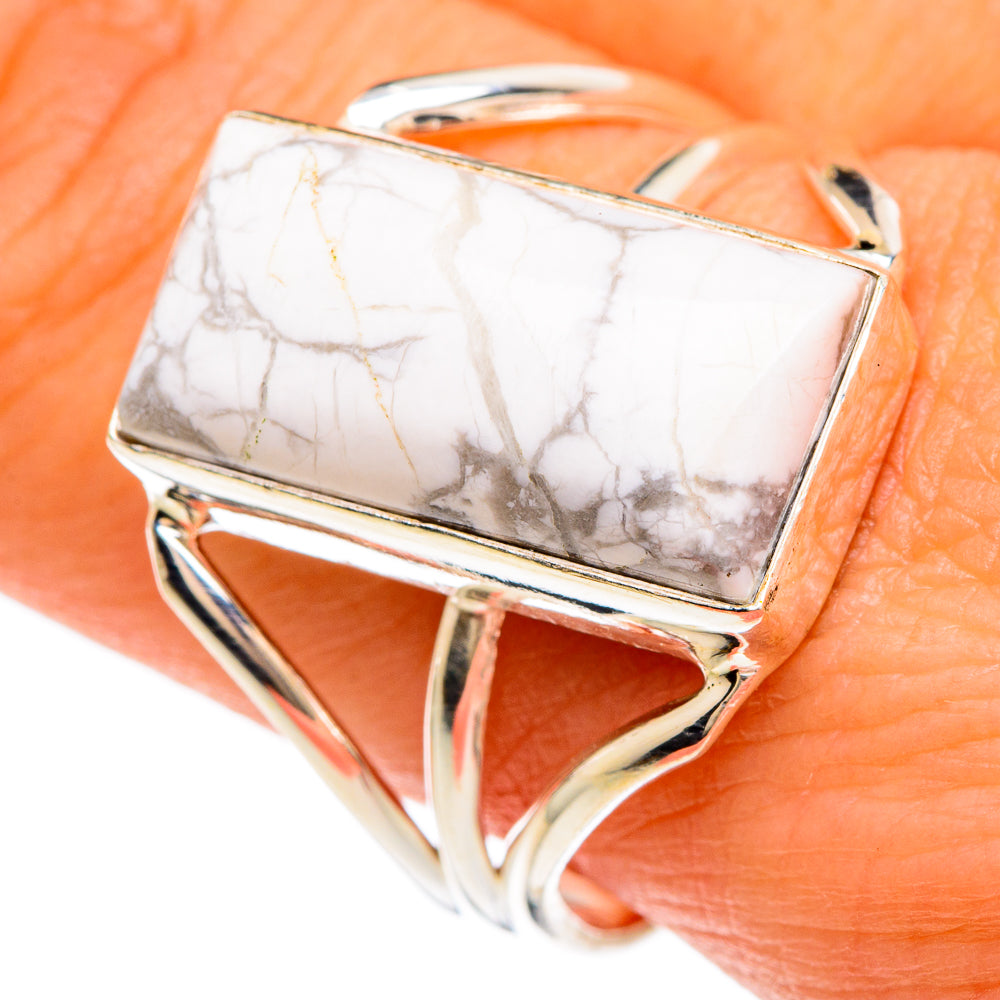 Howlite Rings handcrafted by Ana Silver Co - RING84963