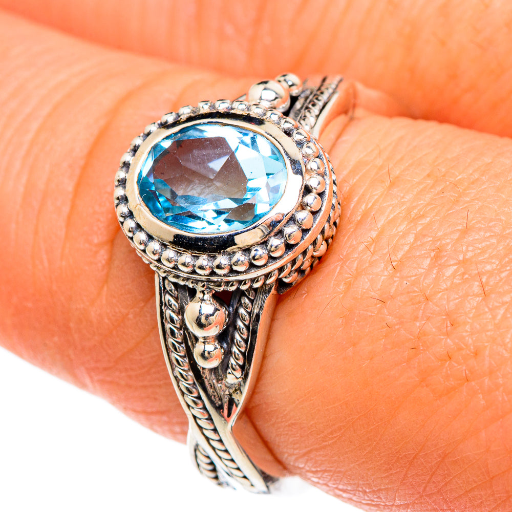 Blue Topaz Rings handcrafted by Ana Silver Co - RING84972