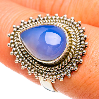 Aqua Chalcedony Rings handcrafted by Ana Silver Co - RING84978