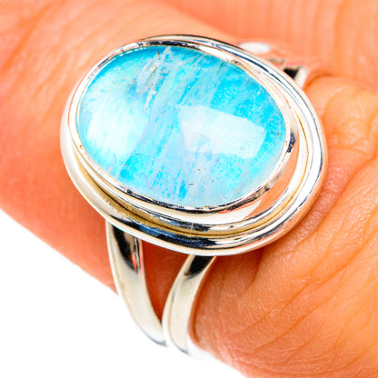 Rainbow Moonstone Rings handcrafted by Ana Silver Co - RING84980