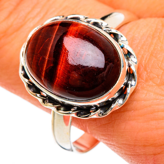 Red Tiger Eye Rings handcrafted by Ana Silver Co - RING84986