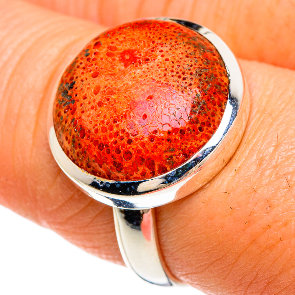 Sponge Coral Rings handcrafted by Ana Silver Co - RING84990