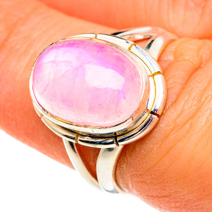 Pink Moonstone Rings handcrafted by Ana Silver Co - RING84995
