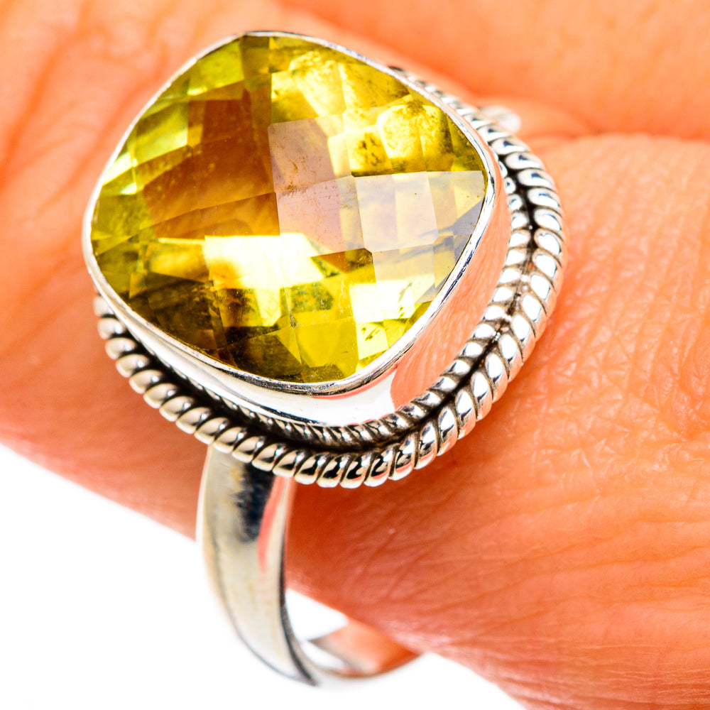Lemon Quartz Rings handcrafted by Ana Silver Co - RING85011