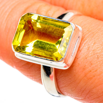 Lemon Quartz Rings handcrafted by Ana Silver Co - RING85013