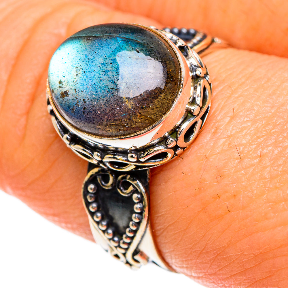 Labradorite Rings handcrafted by Ana Silver Co - RING85021