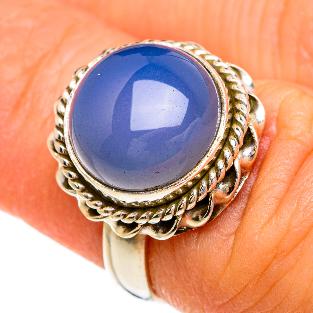 Chalcedony Rings handcrafted by Ana Silver Co - RING85023