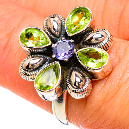 Peridot, White Quartz Rings handcrafted by Ana Silver Co - RING85027