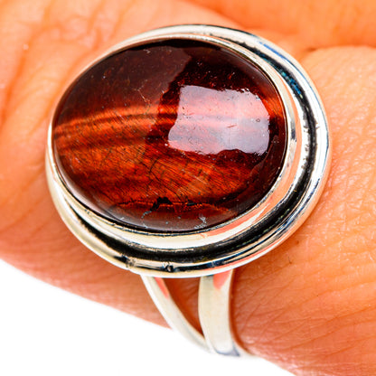 Red Tiger Eye Rings handcrafted by Ana Silver Co - RING85028
