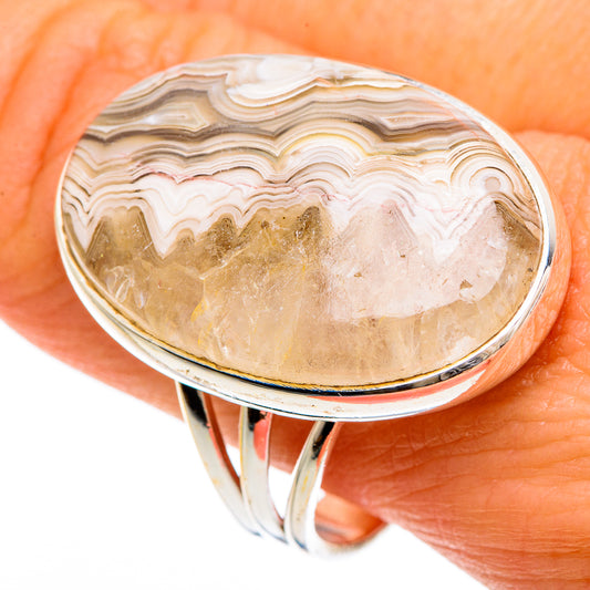 Laguna Lace Agate Rings handcrafted by Ana Silver Co - RING85042