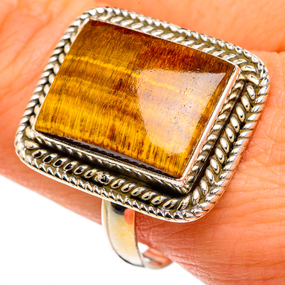 Tiger Eye Rings handcrafted by Ana Silver Co - RING85059