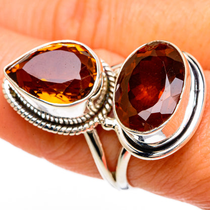 Mandarin Citrine Rings handcrafted by Ana Silver Co - RING85060