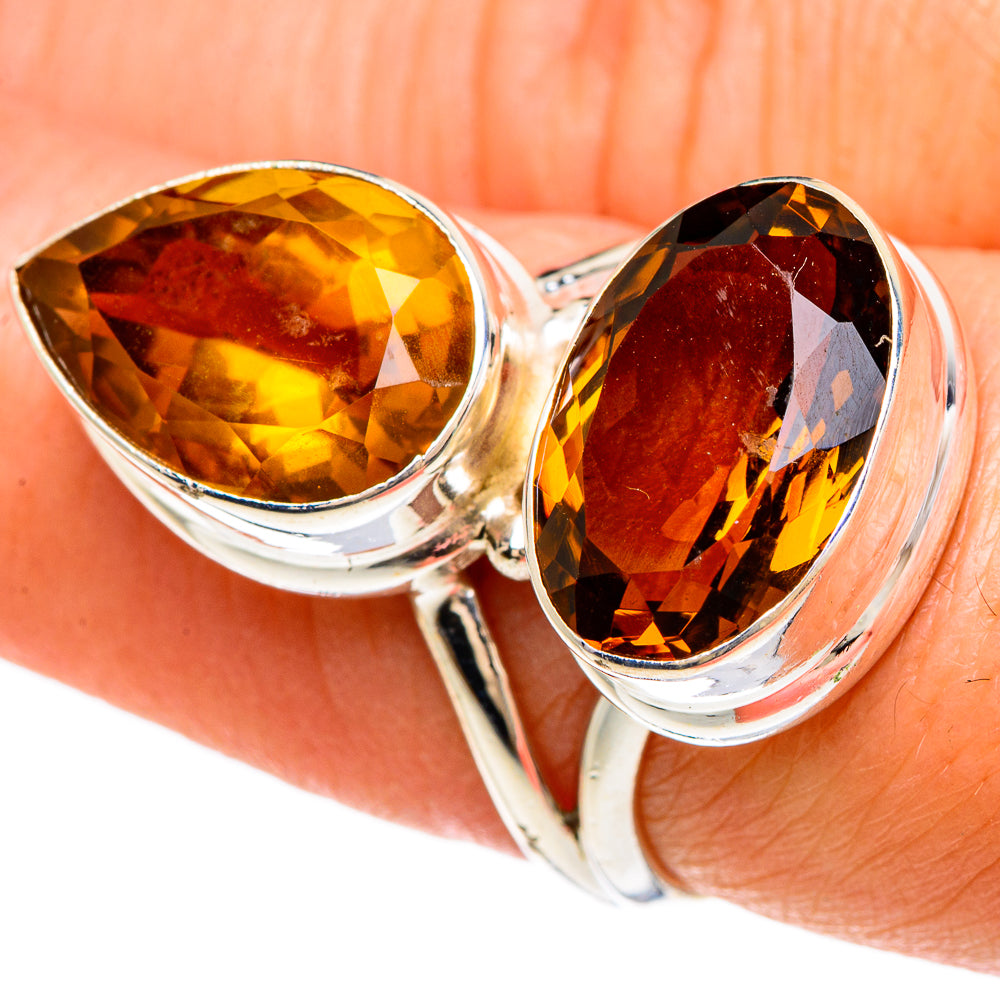 Mandarin Citrine Rings handcrafted by Ana Silver Co - RING85064