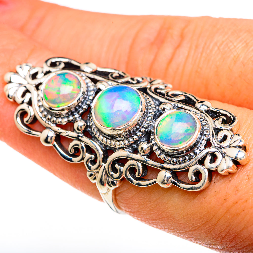 Ethiopian Opal Rings handcrafted by Ana Silver Co - RING85066