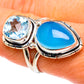 Chalcedony, Blue Topaz Rings handcrafted by Ana Silver Co - RING85070