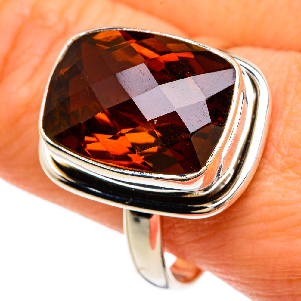 Mandarin Citrine Rings handcrafted by Ana Silver Co - RING85077