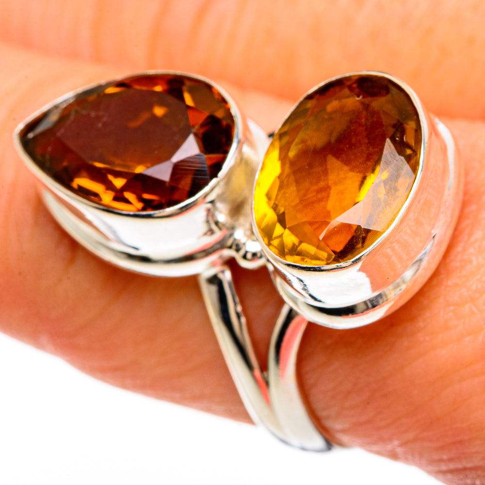 Mandarin Citrine Rings handcrafted by Ana Silver Co - RING85078