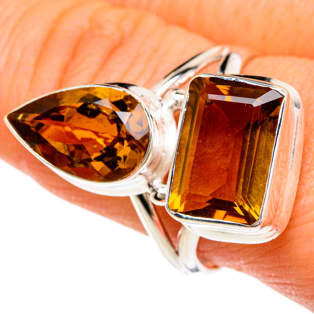 Mandarin Citrine Rings handcrafted by Ana Silver Co - RING85080