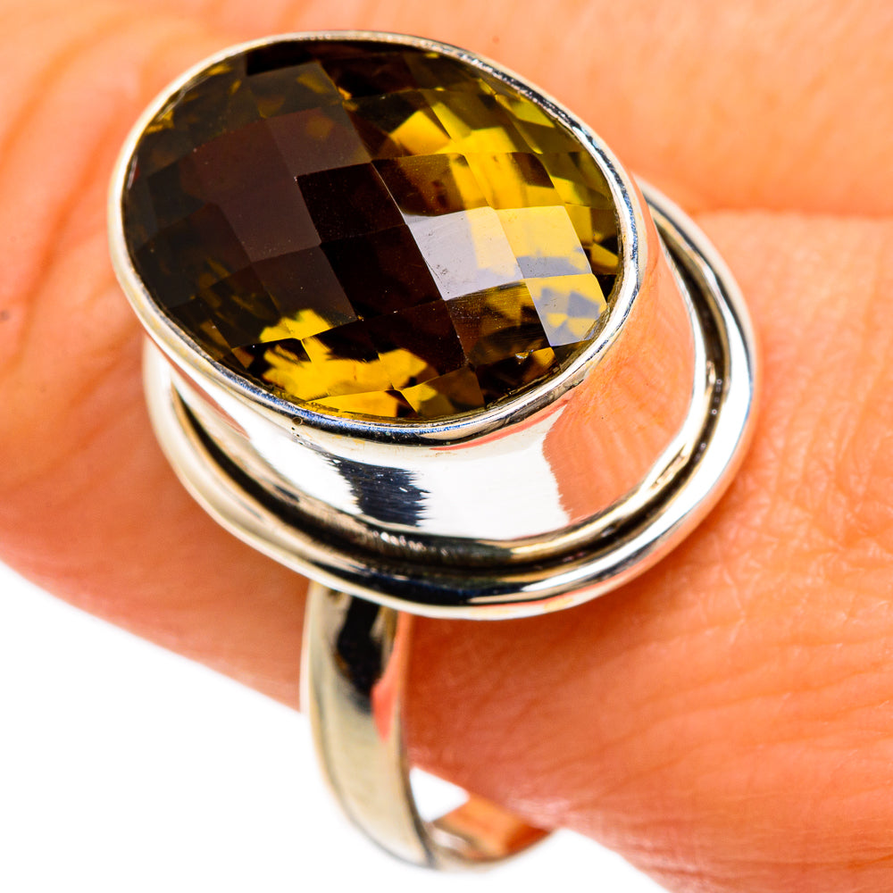 Olive Quartz Rings handcrafted by Ana Silver Co - RING85087