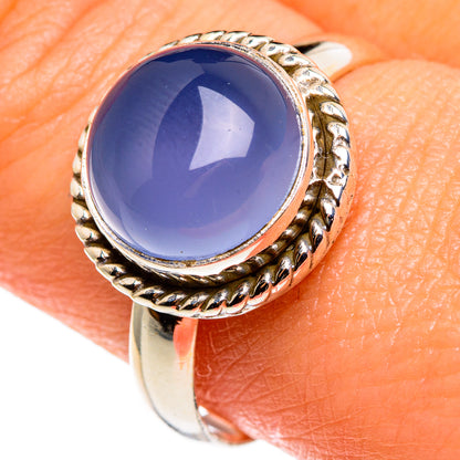 Aqua Chalcedony Rings handcrafted by Ana Silver Co - RING85094