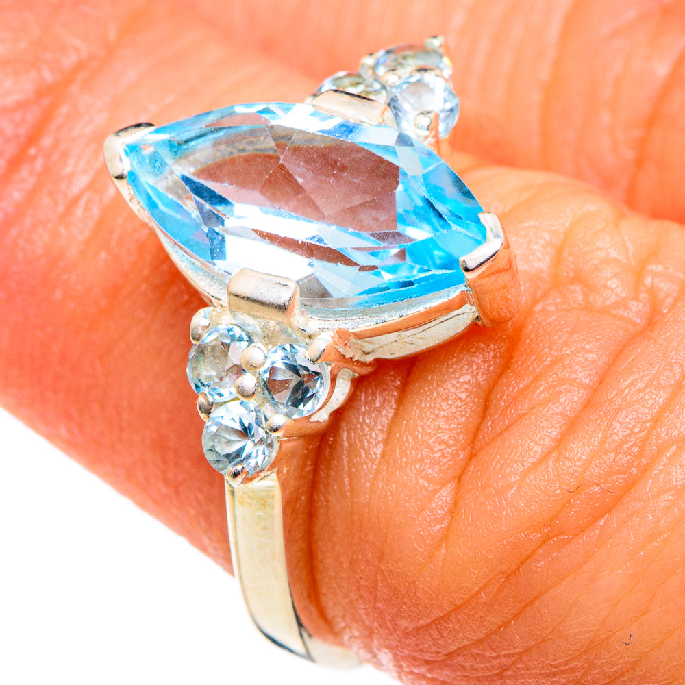 Blue Topaz Rings handcrafted by Ana Silver Co - RING85095