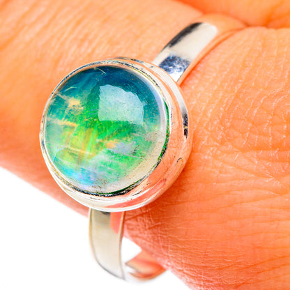 Green Moonstone Rings handcrafted by Ana Silver Co - RING85097