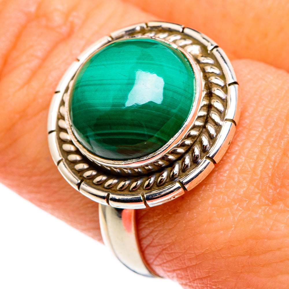 Malachite Rings handcrafted by Ana Silver Co - RING85100