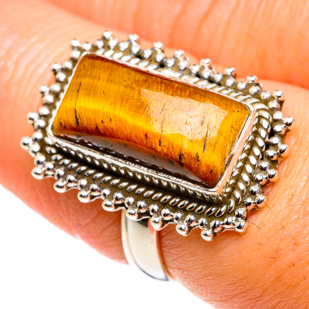 Tiger Eye Rings handcrafted by Ana Silver Co - RING85102