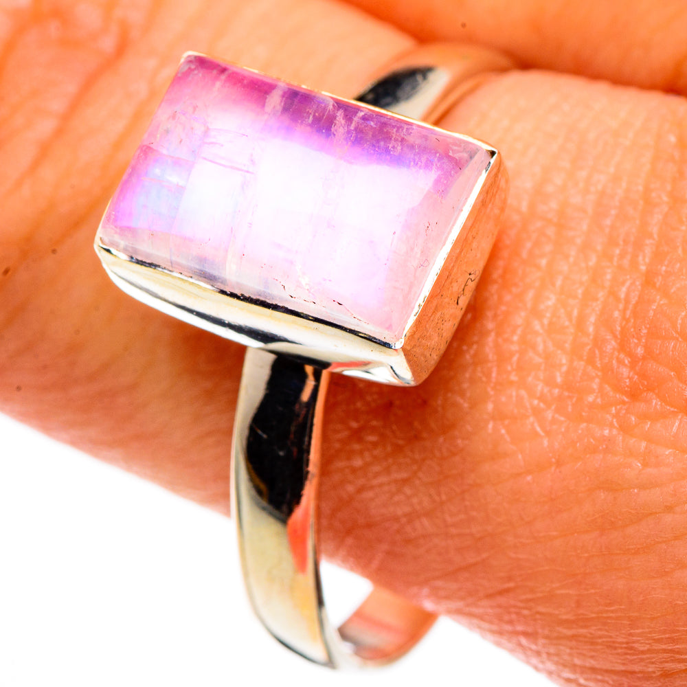 Pink Moonstone Rings handcrafted by Ana Silver Co - RING85114