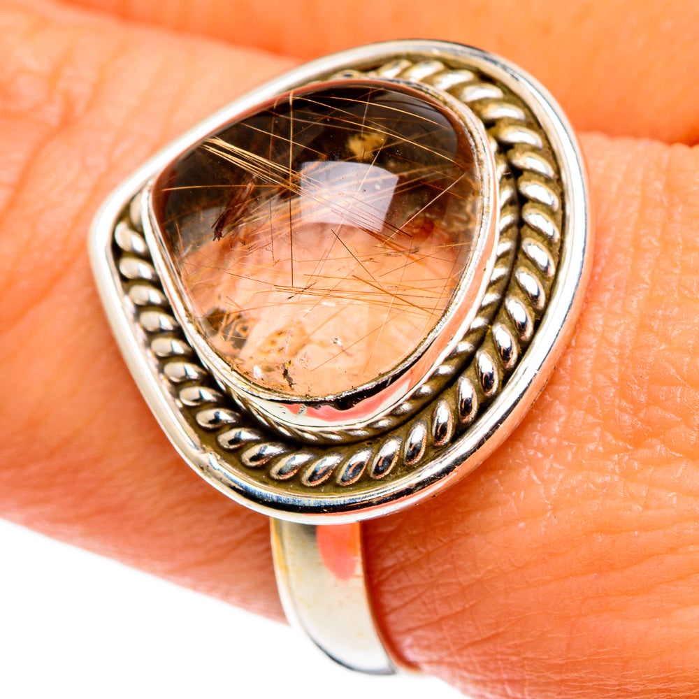 Rutilated Quartz Rings handcrafted by Ana Silver Co - RING85121