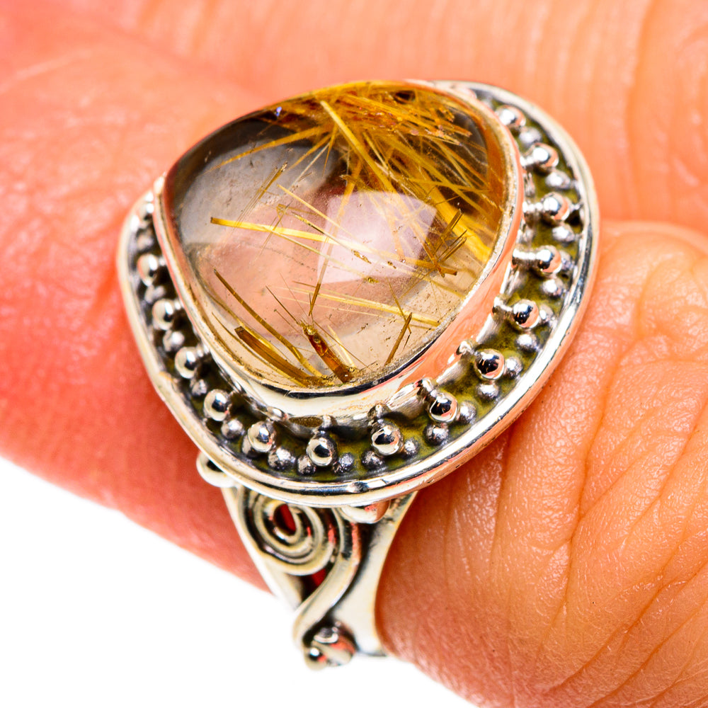 Rutilated Quartz Rings handcrafted by Ana Silver Co - RING85122