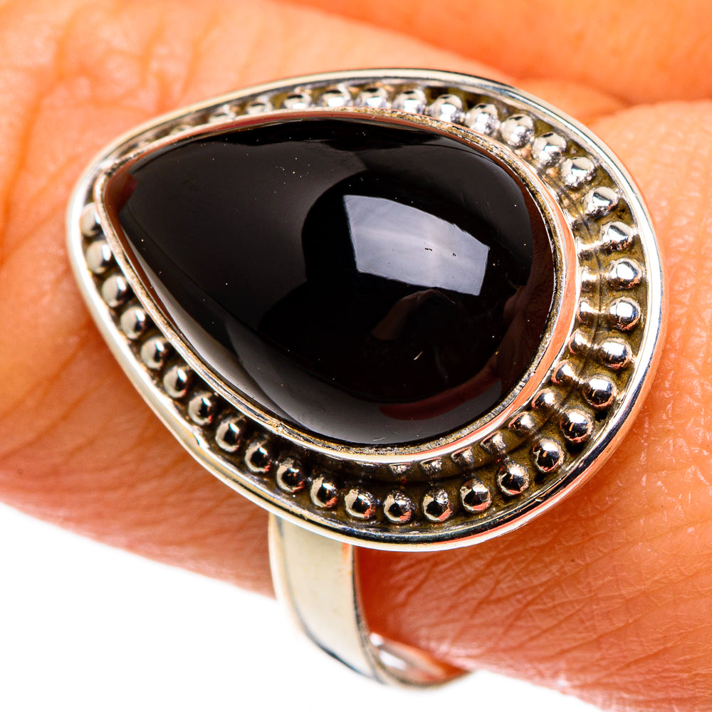 Black Onyx Rings handcrafted by Ana Silver Co - RING85123
