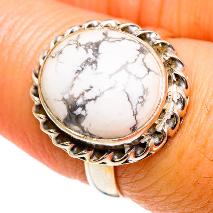 Howlite Rings handcrafted by Ana Silver Co - RING85126